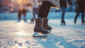 ice skating in kelowna in winter at stuart park